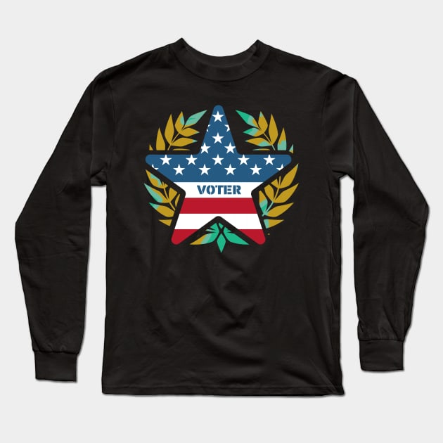 Retro American Elections Supportive Messages Tee Shirts Long Sleeve T-Shirt by PhoenixDamn